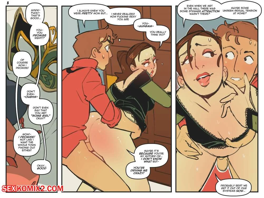 Accidentally met with mom in a part mom son porn comic 3