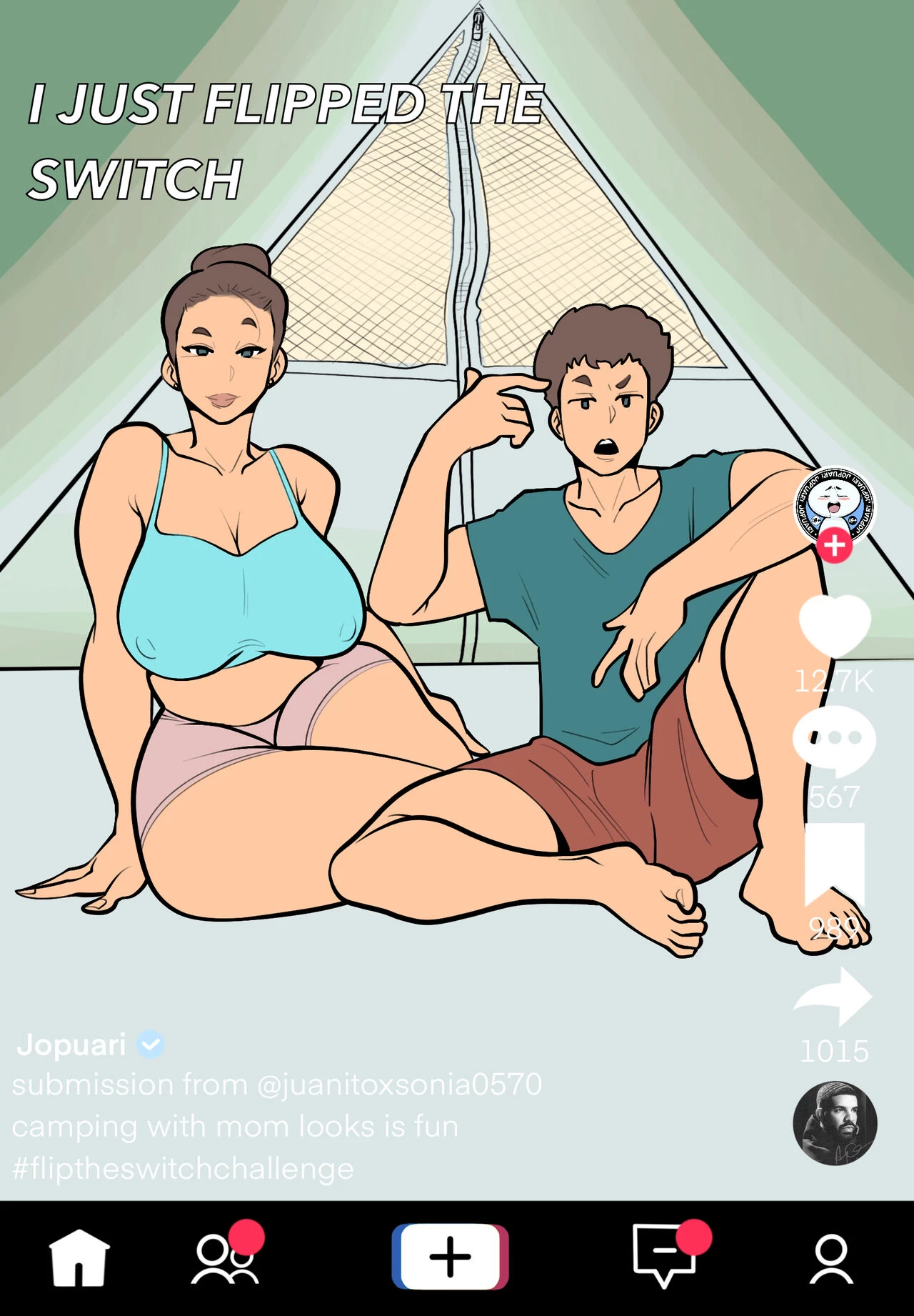 Camping with mom goes viral1