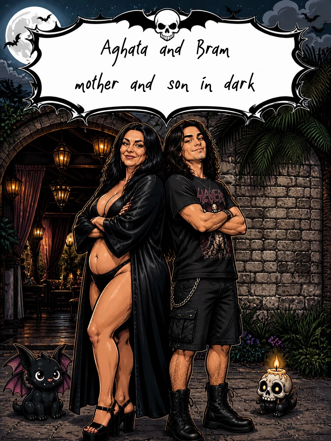 mom son in the dark (AI)